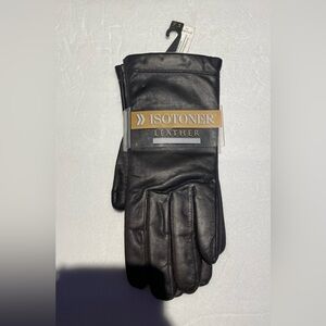 Isotoner Women's Classic Dark Brown Leather Gloves 💯 100🤎🤎🤎Cashmere lined